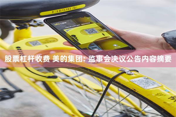 股票杠杆收费 美的集团: 监事会决议公告内容摘要