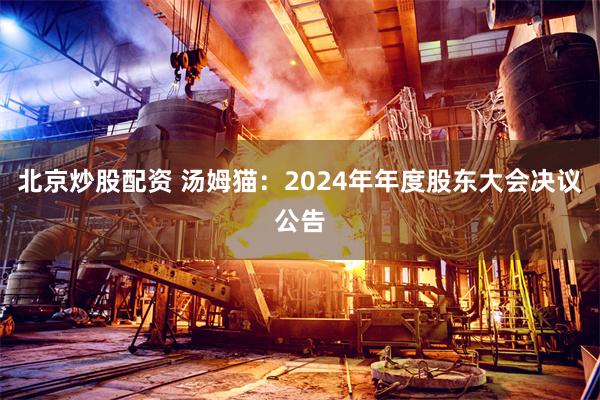 北京炒股配资 汤姆猫：2024年年度股东大会决议公告